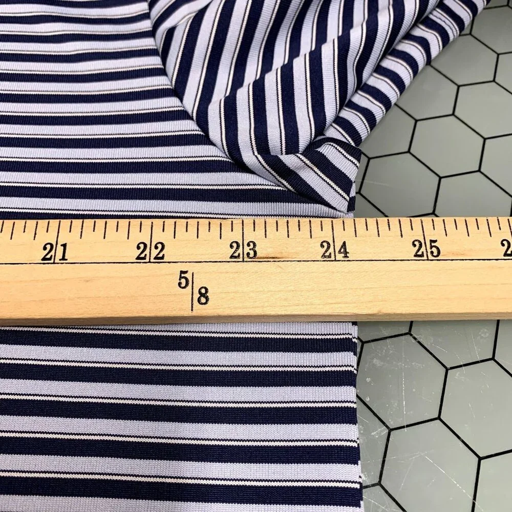 Callaway Polo Shirt Mens Large Blue White Striped Opti-Dri Performance Golf Top - Picture 5 of 9